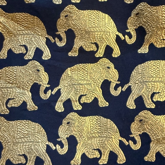 J CREW  Black and Gold Skirt - Origami in Elephant Parade SIZE: SMALL - Picture 3 of 8